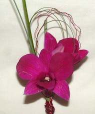 Purple Dendrobium Orchid Boutonniere