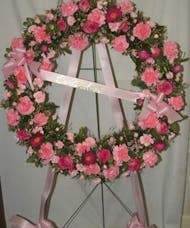 Funeral Wreath Pink