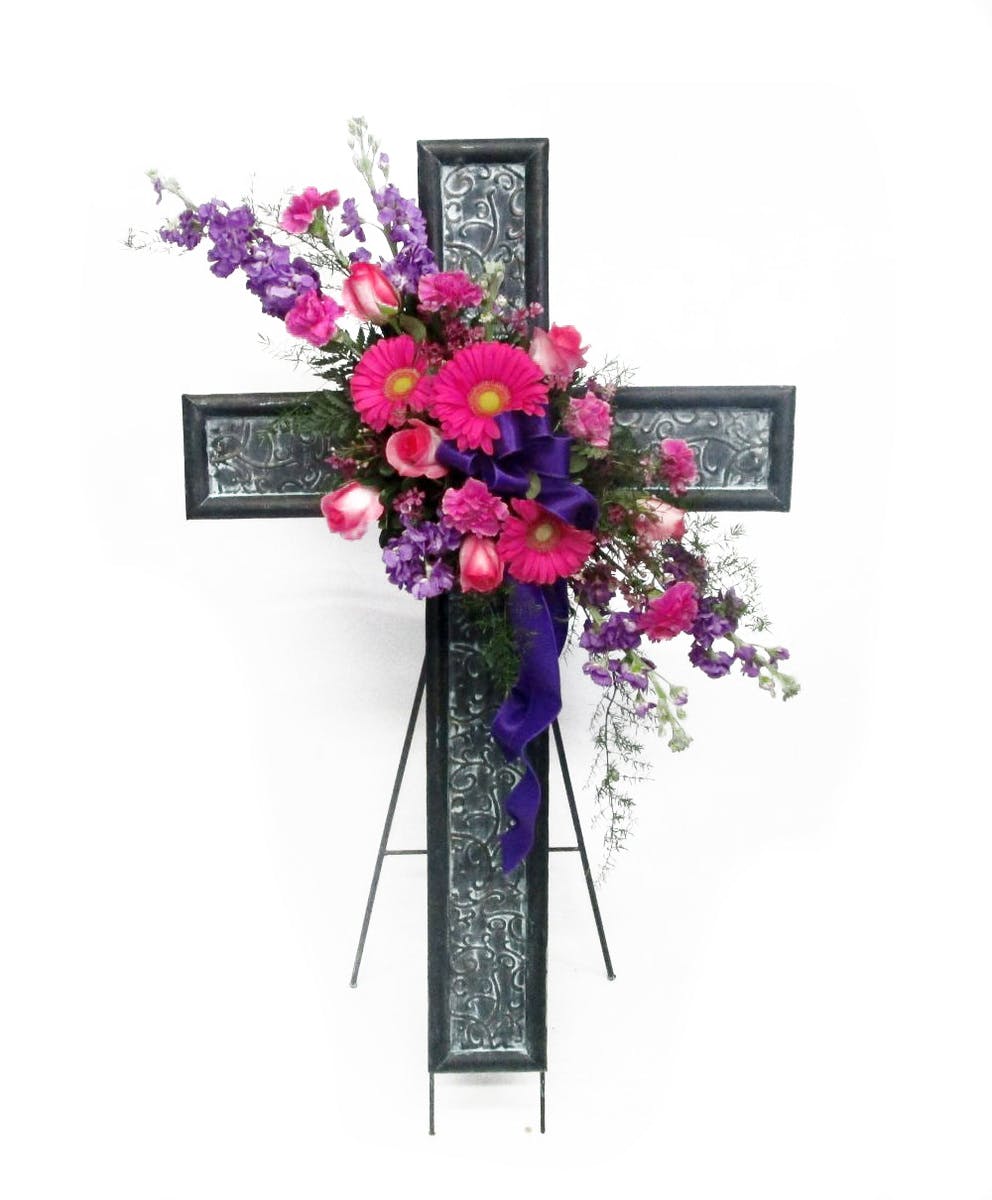 Pink Bouquet Cross Salisbury (MD) Sympathy Flower Delivery Kitty's Flowers