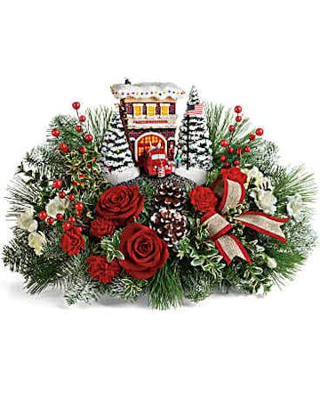 Teleflora S Thomas Kinkaid Festive Fire Station