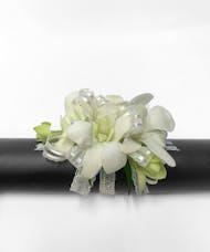White Dendro Orchid Wrist Corsage